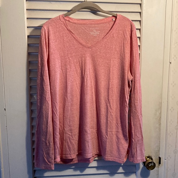 Sonoma Tops - Sonoma - XL long sleeve pink v-neck shirt